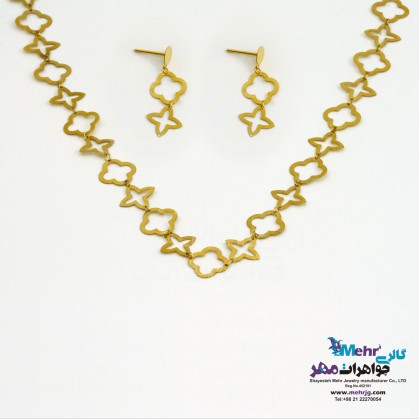 Half a set of Gold - Necklace and Earrings - Van Cliff Design-SS0408